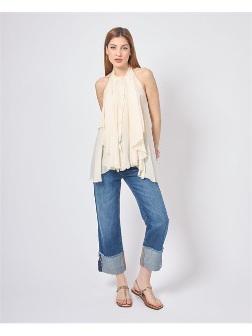 Manila Grace women's shirt with ruffles MANILA GRACE | C020VUMA332